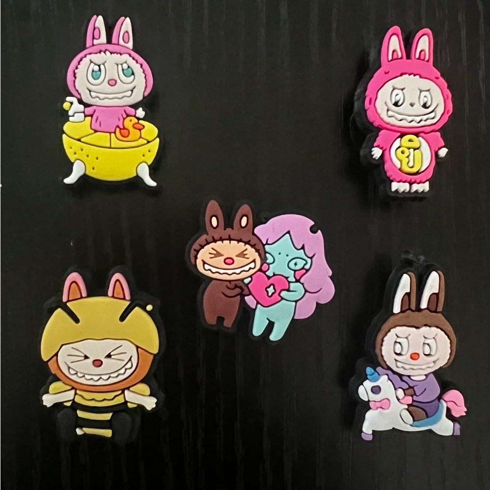 Labubu Croc Charms ~ You get all 5 of these charms. This is set # 9.